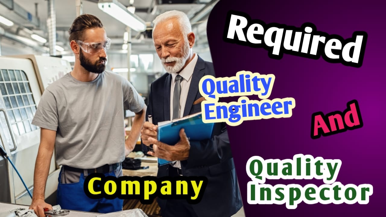 We Are Hiring For Quality Department.